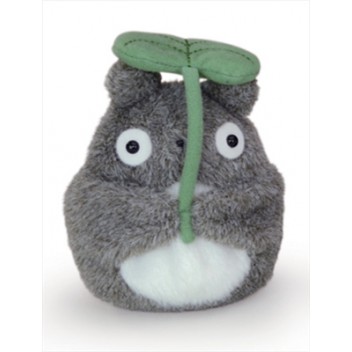 PELUCHE BEANBAG TOTORO AVEC SA FEUILLE - MON VOISIN TOTORO